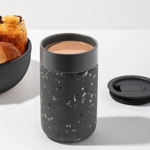 Crofton Ceramic Mug With Silicon Protective Sleeve 16 Fl Oz Black Confetti
